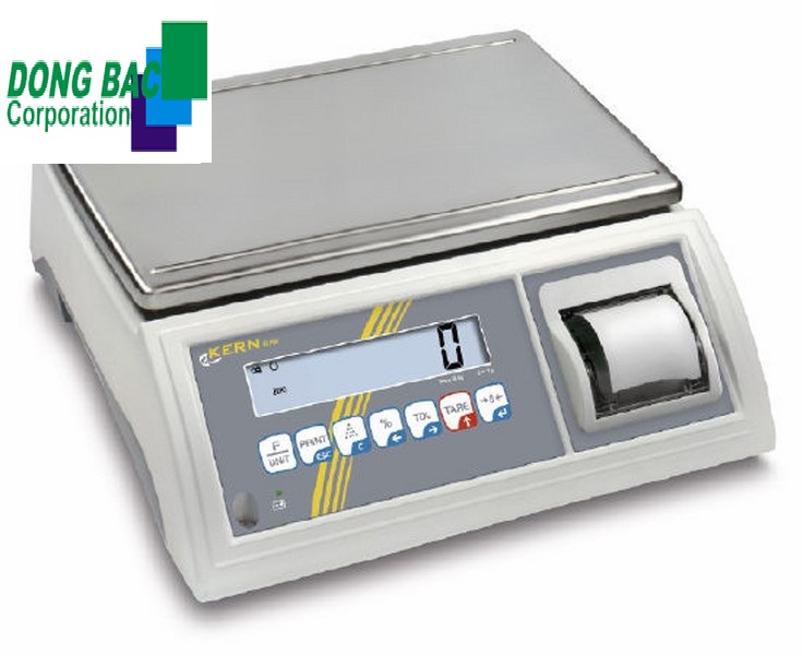 Cân điện tử KERN GAB 30K-4P (30kg/0.2g, cân tích hợp máy in)