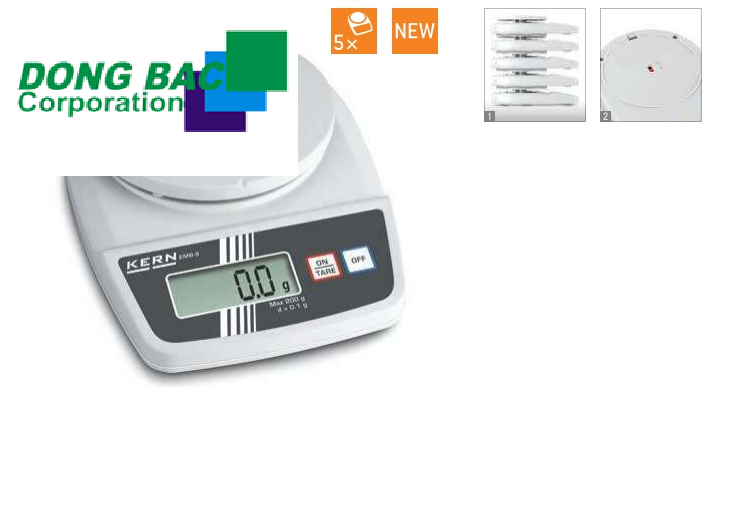 Cân điện tử dùng cho thí nghiệm trường học KERN EMB 2000-0SS05 (2000g/1g)